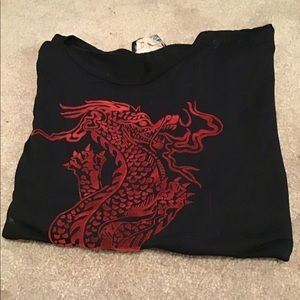 Tops - BLACK AND RED DRAGON T SHIRT Tops - BLACK AND RED DRAGON T SHIRT
